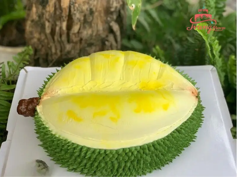 bánh kem hình trái sầu riêng 3d