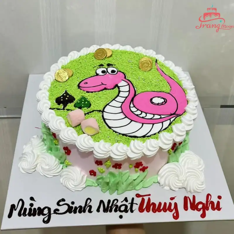 Bánh Sinh Nhật Hình Rắn Hổ Mang Dễ Thương CR02