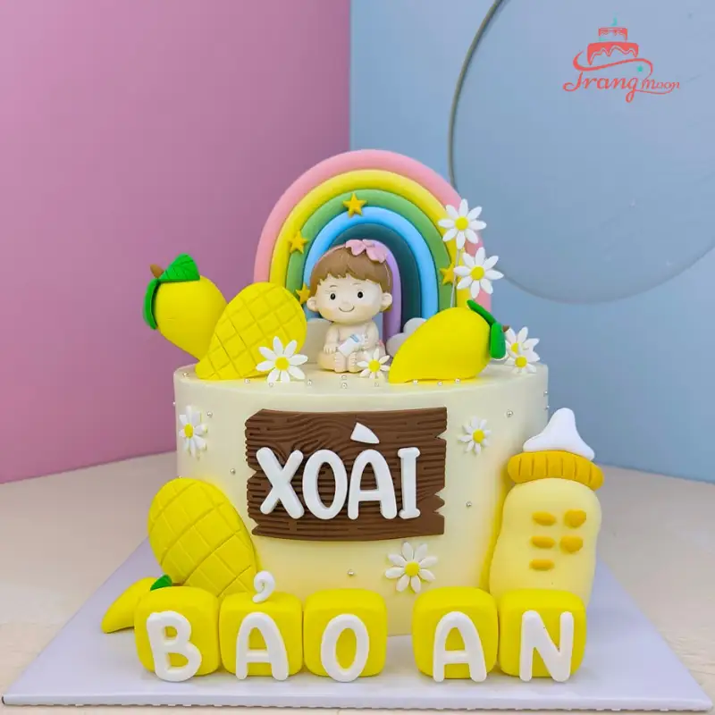 Bánh Kem Hình Trái Cây Xoài Vàng QX09