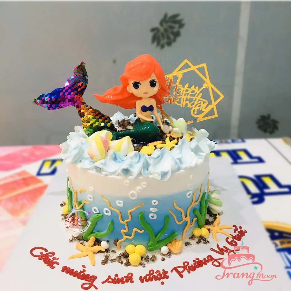 bánh sinh nhật hình nàng tiên cá