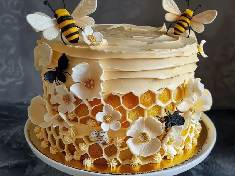 bánh sinh nhật con ong cho bé gái