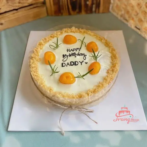 Mẫu bánh sinh nhật bông lan trứng muối đẹp