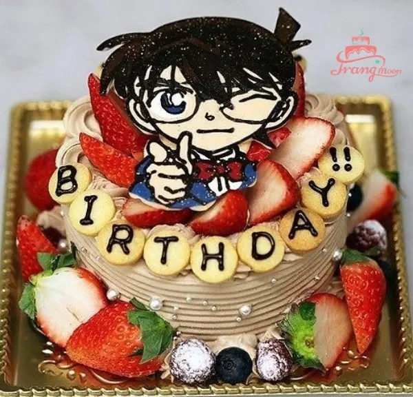Bánh sinh nhật hình Conan đẹp tặng bé trai 8245  Bánh sinh nhật kỷ niệm