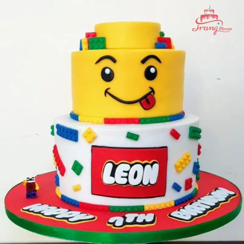 Bánh Sinh Nhật Hình Lego 2 Tầng MM13