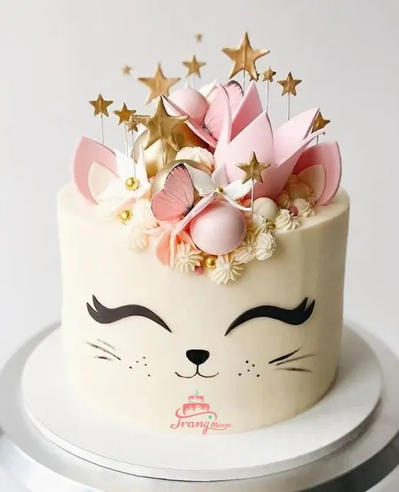 Mẫu bánh sinh nhật cho bé gái tuổi mèo