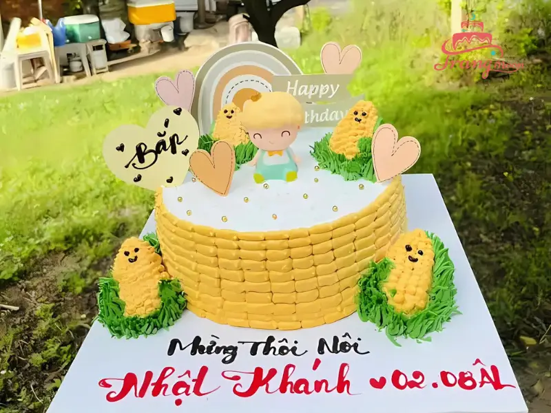 bánh kem hình trái bắp