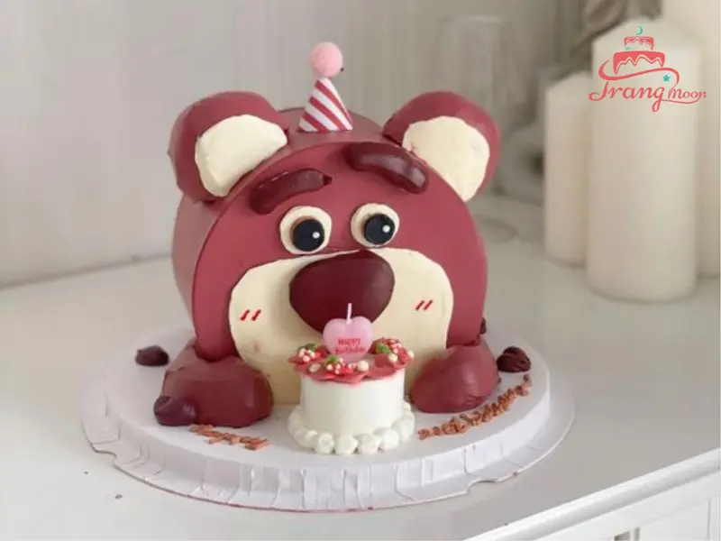 mẫu bánh sinh nhật hình gấu lotso