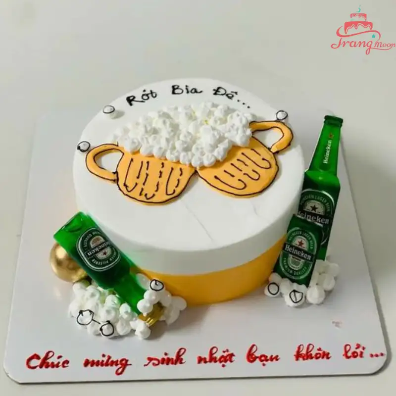 Bánh Sinh Nhật Hình Chai Bia Heineken Độc Lạ BR04