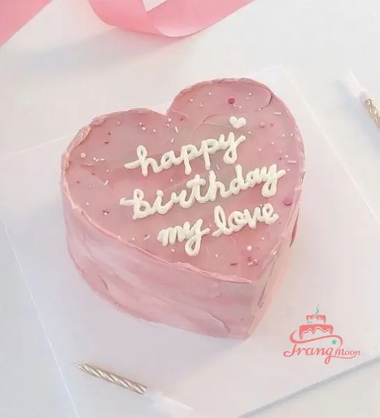 Mẫu bánh sinh nhật cute hình trái tim