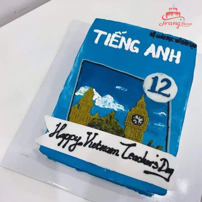 Bánh gato 20/11 tặng thầy cô môn Tiếng anh NG12